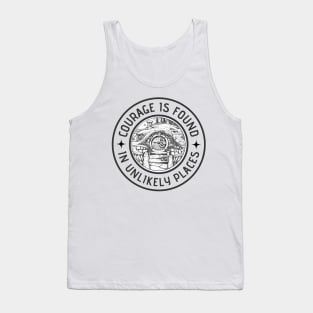 Courage is Found in Unlikely Places - White - Fantasy Tank Top